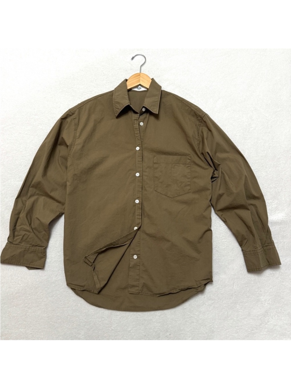 Frankie Shop's Everyday shirt in size Small -khaki-100% cotton